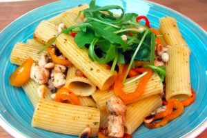 Pâtes poivrons et dinde
