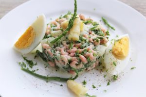 tartare crevette asperge